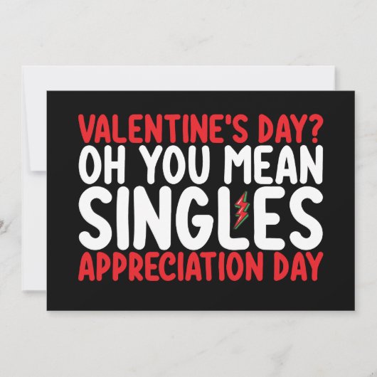 Valentijnsdag Oh You Mean Singles Waardering Kaart (Voorkant)