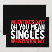 Valentijnsdag Oh You Mean Singles Waardering Kaart (Voorkant / Achterkant)