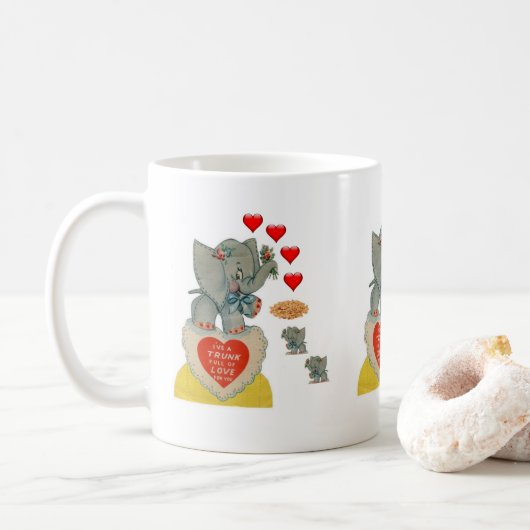 Valentijnsdag Olifant Mokken (Met donut)