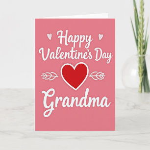 Valentijnsdag Oma Hart Kaart