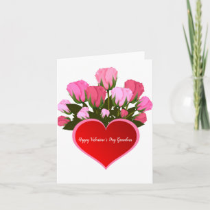 Valentijnsdag Oma Rozen Kaart