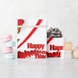 Valentijnsdag ompakken is een pijnlijk rood hart cadeaupapier