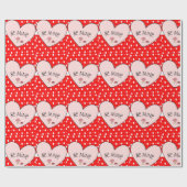 Valentijnsdag ompakken is een pijnlijk rood hart cadeaupapier (Vlak)