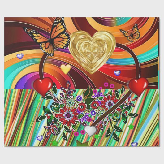 Valentijnsdag ompakken papier (Vlak)