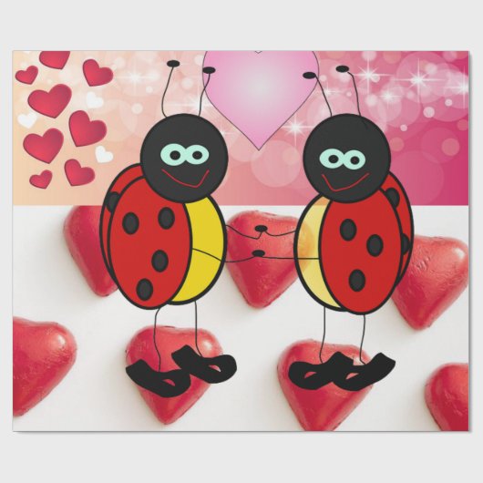 Valentijnsdag ompakken papier (Vlak)