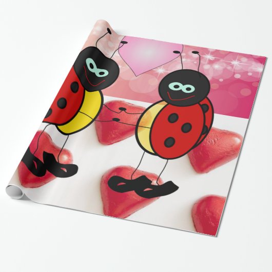 Valentijnsdag ompakken papier (Uitgerold)