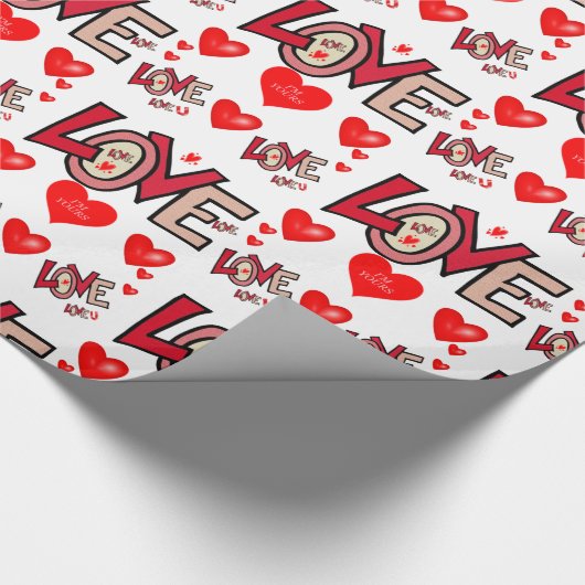 Valentijnsdag ompakken papier (Hoek)