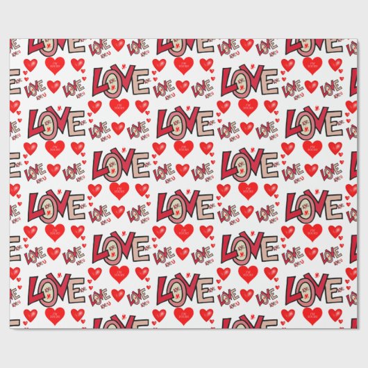 Valentijnsdag ompakken papier (Vlak)