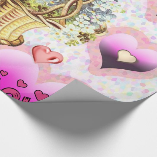 Valentijnsdag ompakken papier (Hoek)