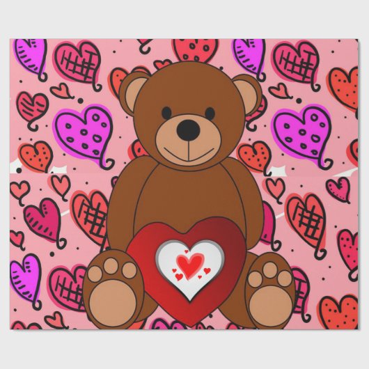 Valentijnsdag ompakken papier (Vlak)