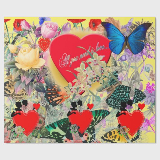 Valentijnsdag ompakken papier (Vlak)