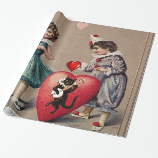 Valentijnsdag ompakken papier (Uitgerold)