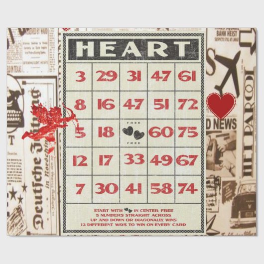 Valentijnsdag ompakken papier (Vlak)