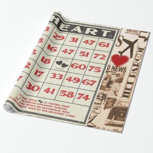 Valentijnsdag ompakken papier (Uitgerold)