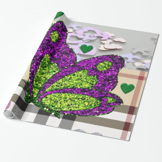 Valentijnsdag ompakken papier (Uitgerold)