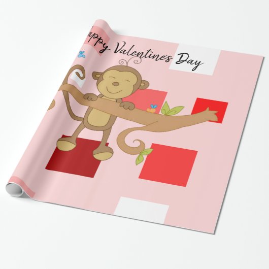 Valentijnsdag ompakken papier (Uitgerold)