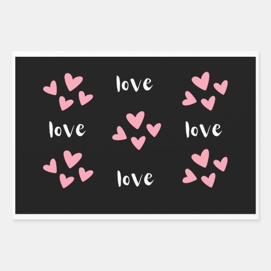 Valentijnsdag ompakken papier inpakpapier vel (Voorkant)