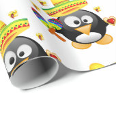 Valentijnsdag ompakken Pinguïn Sombrero Cadeaupapier (Rol Hoek)