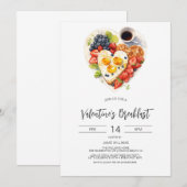 Valentijnsdag Ontbijt, Moederdag Ontbijt Kaart (Voorkant / Achterkant)