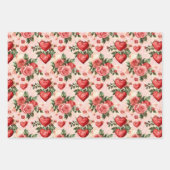 Valentijnsdag  ontkoppelingstoestellen inpakpapier vel (Voorkant 2)
