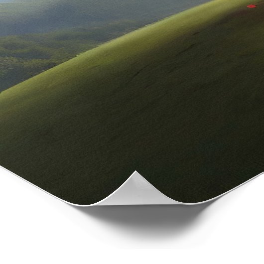 Valentijnsdag ontwerp, Hart op bomen Poster (Hoek)