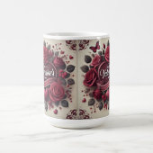 Valentijnsdag ontwerp met Rozen en hart Koffiemok (Center)
