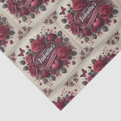 Valentijnsdag ontwerp met Rozen en hart Tissuepapier (Detail)