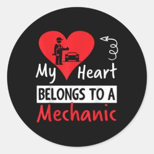 Valentijnsdag ontwerp - Mijn hart behoort tot een Ronde Sticker