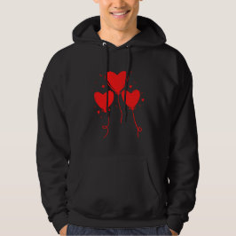 Valentijnsdag ontwerp schattig rood hart hoodie