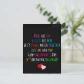 Valentijnsdag: Onze Liefdesverhaal Marathon Feestdagenkaart (Staand voorkant)