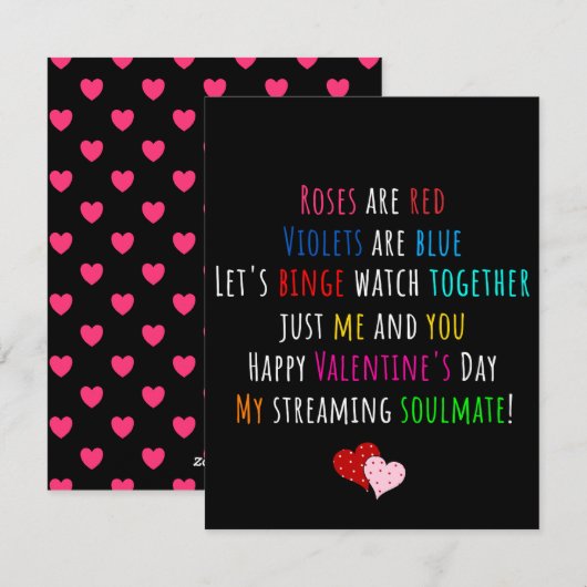 Valentijnsdag: Onze Liefdesverhaal Marathon Feestdagenkaart (Voorkant / Achterkant)