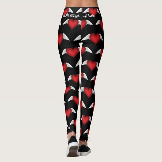 Valentijnsdag op de Leggings van Wings Love (Achterkant)