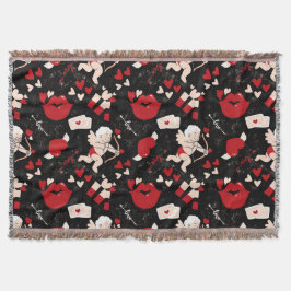 Valentijnsdag op de zwarte achtergrond deken