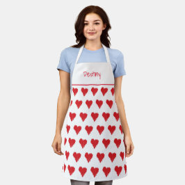 Valentijnsdag op maat schort