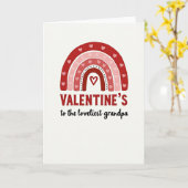 Valentijnsdag Opa Hartjes Kaart (Gele Bloem)