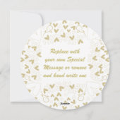 Valentijnsdag - "Open uw hart" Gold Feestdagenkaart (Achterkant)