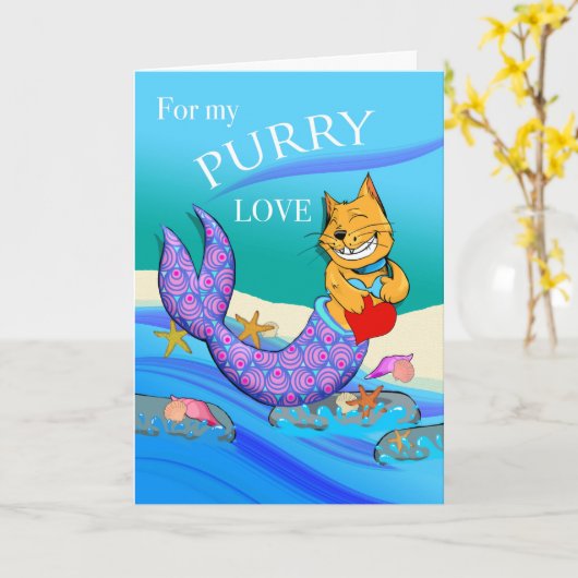 Valentijnsdag ormaid, Mercat met Heart Kaart (Gele Bloem)