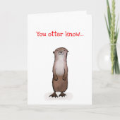 Valentijnsdag otter kaart (Voorkant)