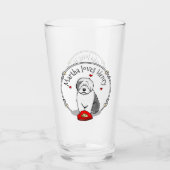Valentijnsdag Oud Engels Sheepdog Grey 1 Cute Glas (Voorkant)