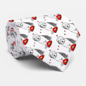 Valentijnsdag Oud Engels Sheepdog Grey 1 Cute Stropdas (Opgerold)