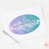 Valentijnsdag Ovale Sticker (Envelop)