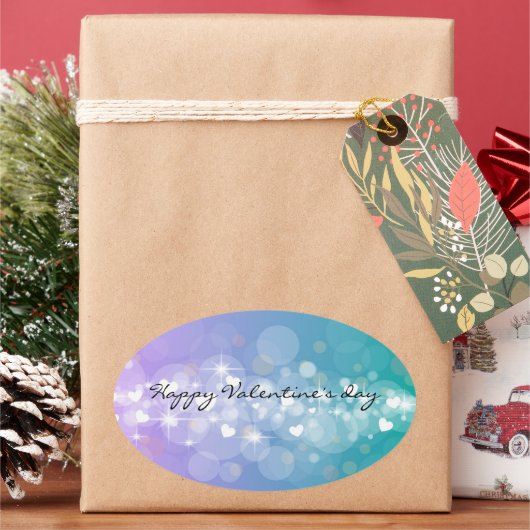 Valentijnsdag Ovale Sticker (Feestdagen)