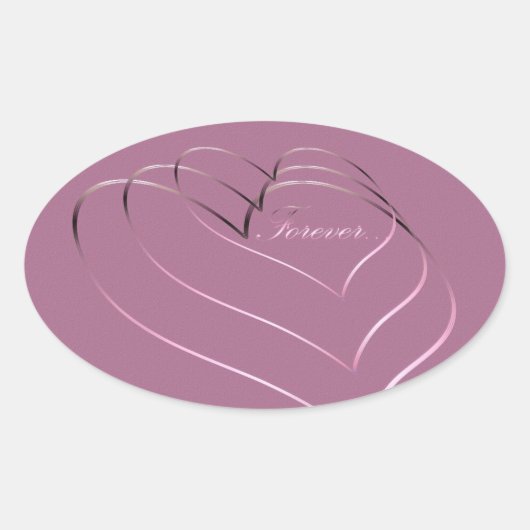 Valentijnsdag Ovale Sticker (Voorkant)