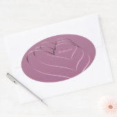 Valentijnsdag Ovale Sticker (Envelop)