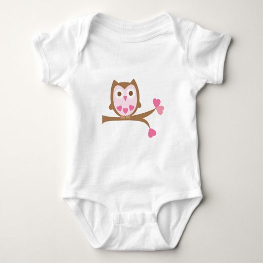 Valentijnsdag Owl Romper (Voorkant)