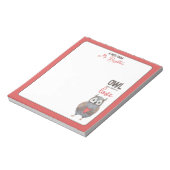 Valentijnsdag Owl Teacher Gift Notitieblok (Linkerzijde)