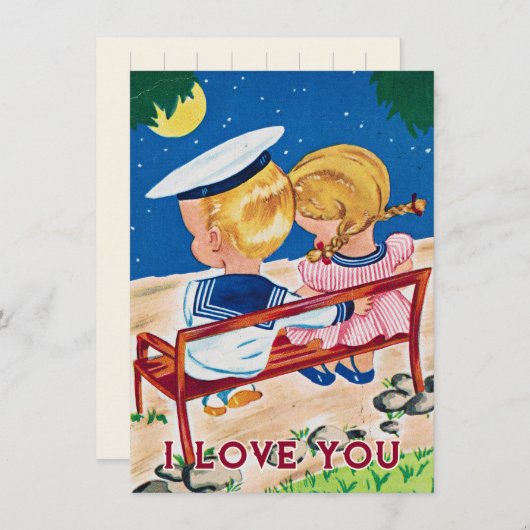  Valentijnsdag paar Ik hou van je Feestdagenkaart (Voorkant / Achterkant)