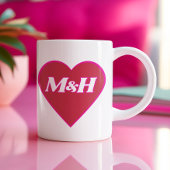 Valentijnsdag paar Initialen Koffiemok