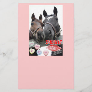 Valentijnsdag paarden briefpapier