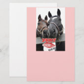 Valentijnsdag paarden briefpapier (Voorkant / Achterkant)